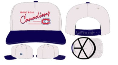 Montreal Canadiens NHL New Era Men's White/Navy 19Twenty Team Script Snapback