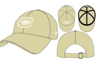 Montreal Canadiens NHL New Era Men's Beige 9Twenty Core Classic Adjustable Hat