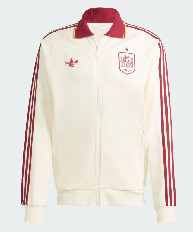 Spain National Team FIFA Adidas Men's Off-White Away Anthem Jacket