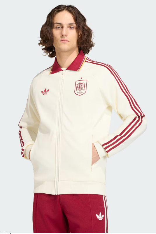 Spain National Team FIFA Adidas Men's Off-White Away Anthem Jacket