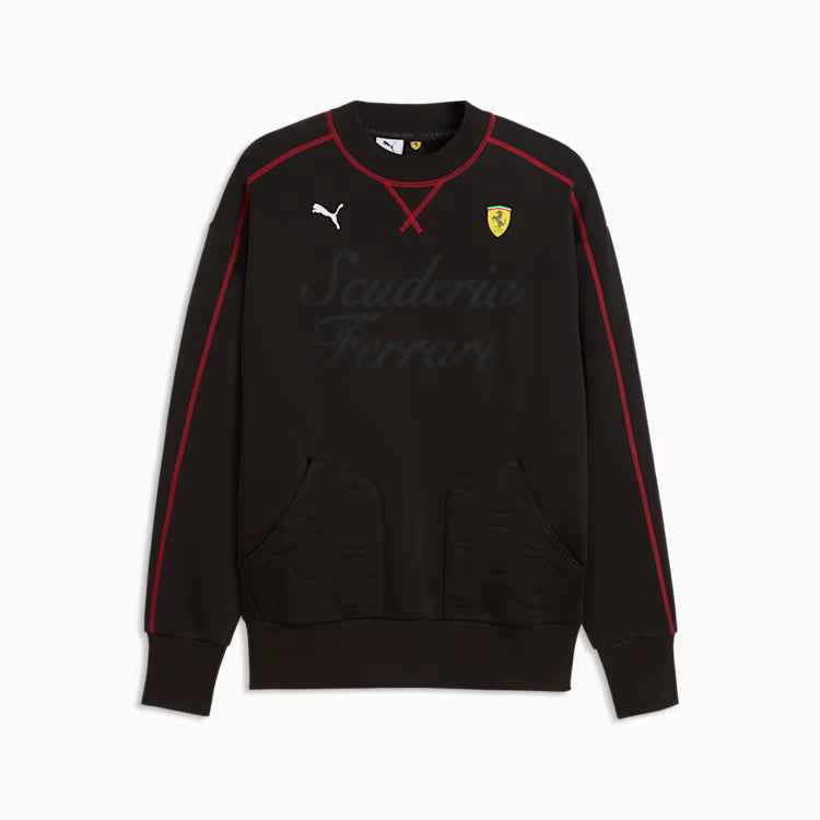 Scuderia Ferrari F1 Puma Men's Black T7 Premium Crew Sweatshirt