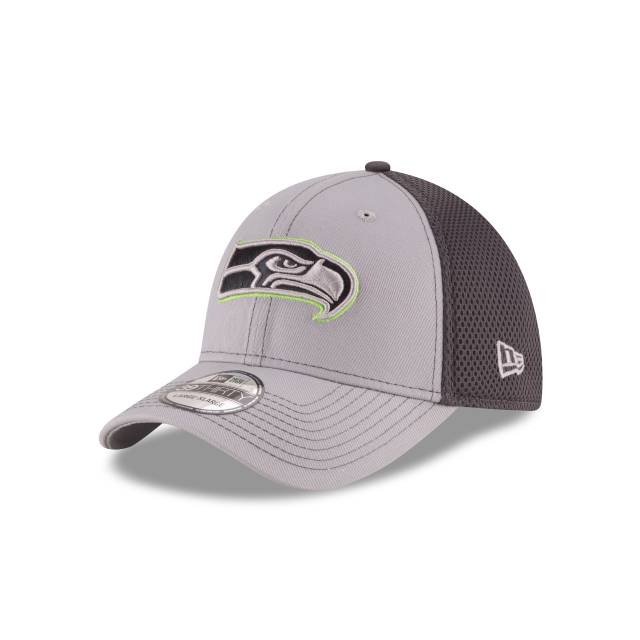 Seattle Seahawks NFL New Era Casquette grise 39Thirty Greyed Out Neo 2 Stretch Fit pour hommes