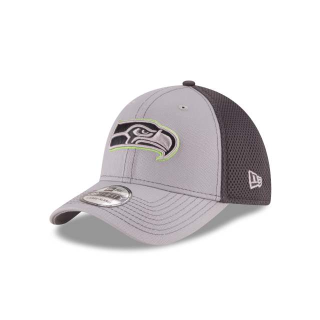 Seattle Seahawks NFL New Era Men's Grey 39Thirty Grayed Out Neo 2 Stretch Fit Hat