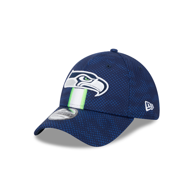 Seattle Seahawks NFL New Era Men's Navy 39Thirty 2024 Sideline Stretch Fit Hat