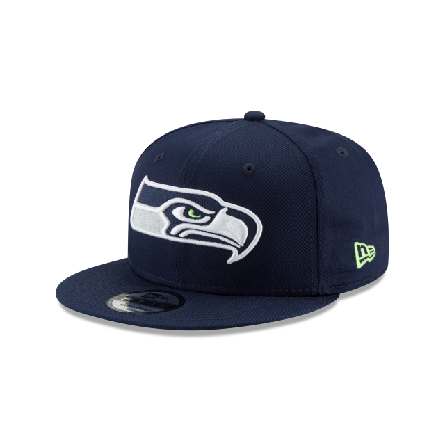 Seattle Seahawks NFL New Era Snapback de base 9Fifty bleu océan pour hommes