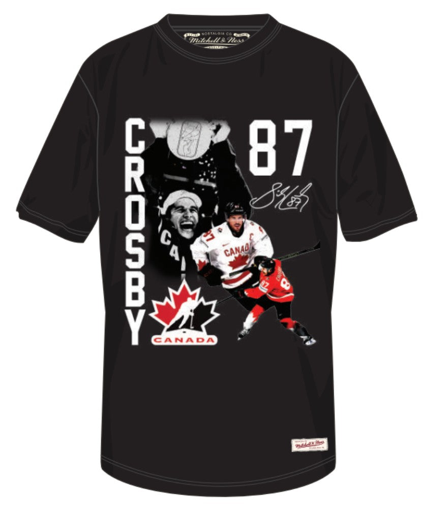 Sidney Crosby Hockey Canada IIHF Mitchell & Ness Men's Black Player T-Shirt