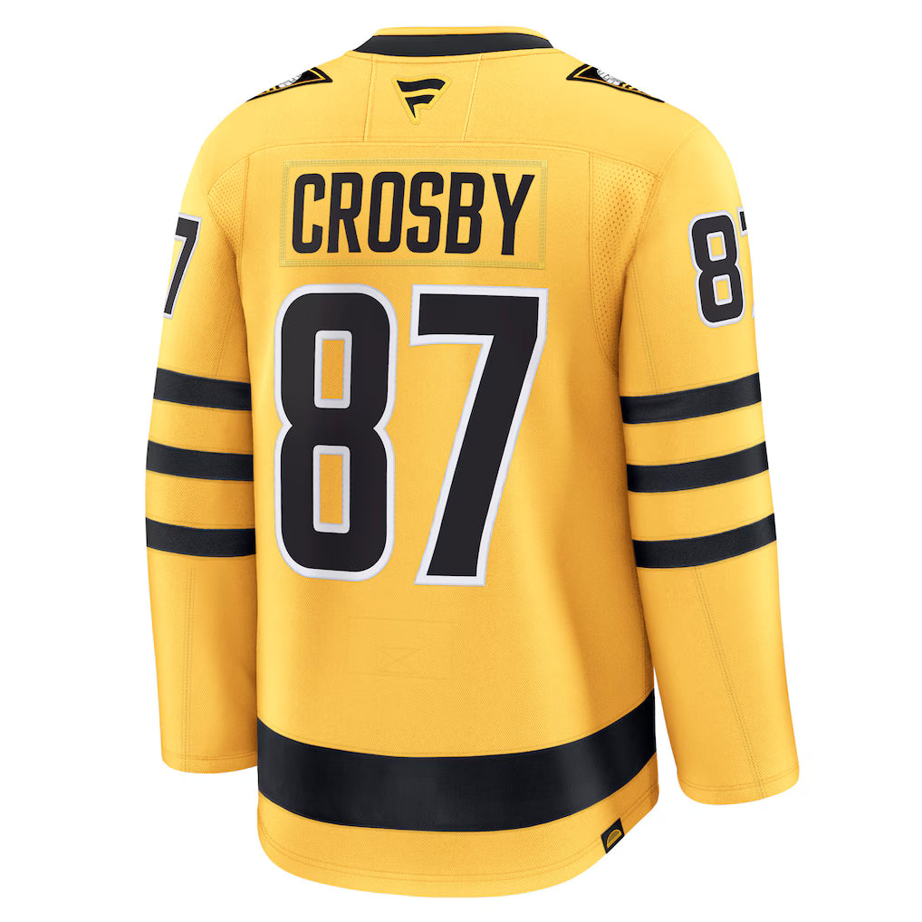 Sidney Crosby Pittsburgh Penguins NHL Fanatics Branded Men's Gold Alternate Premium Jersey
