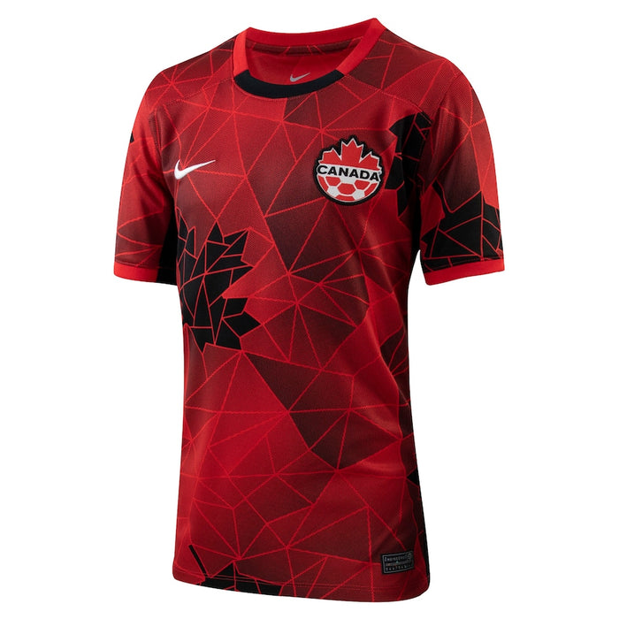 Soccer Canada FIFA Nike Youth Red 2023/24 Replica Jersey