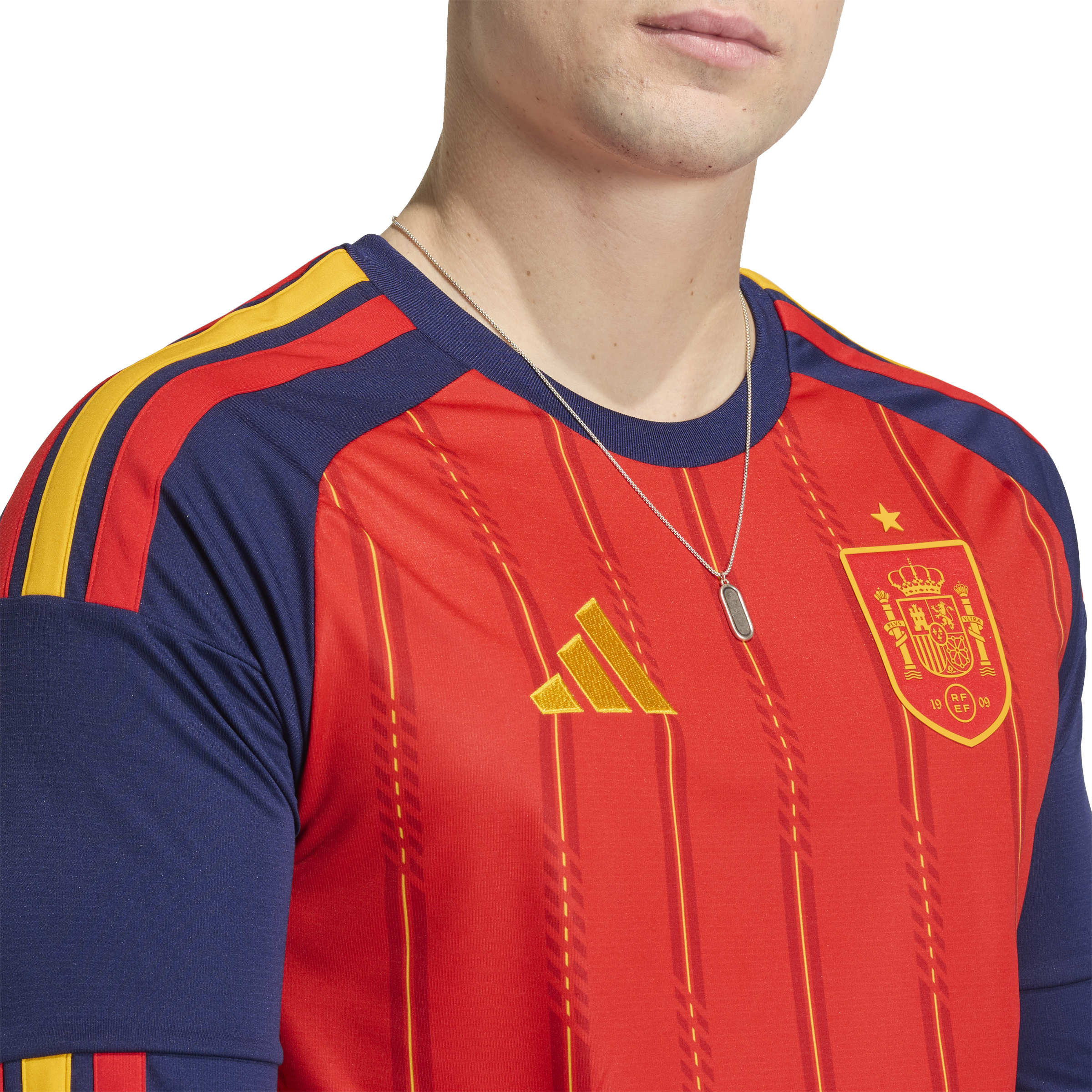 Spain National Team FIFA Adidas Men's Red 2025/26 Replica Long Sleeve Jersey