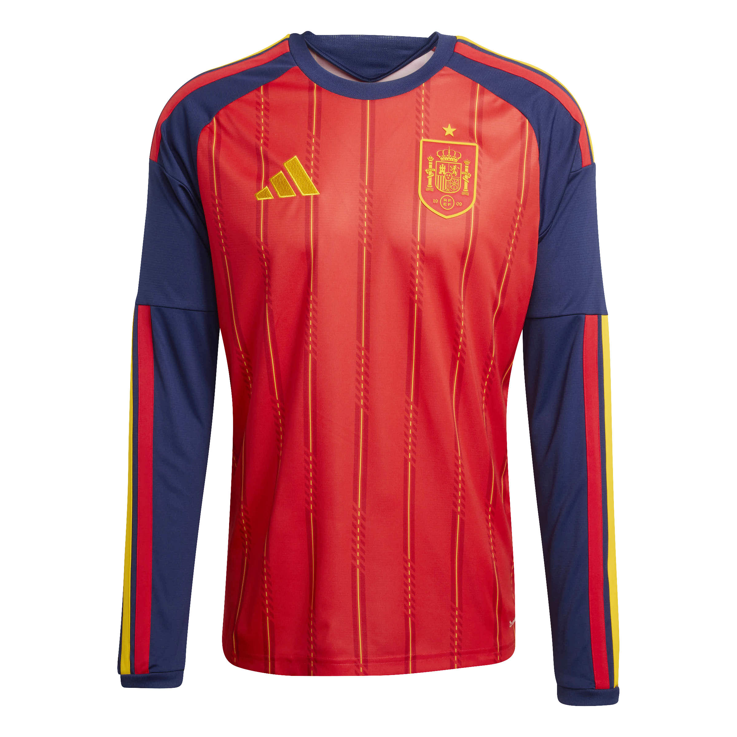 Spain National Team FIFA Adidas Men's Red 2025/26 Replica Long Sleeve Jersey