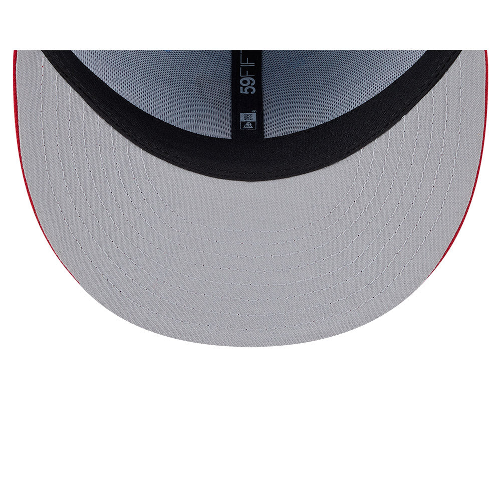 Casquette ajustée New Era 59Fifty Alternate Authentic Collection pour homme, bleu clair/rouge, des Cardinals de Springfield MiLB