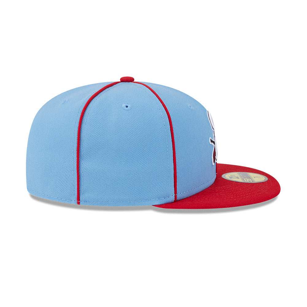 Casquette ajustée New Era 59Fifty Alternate Authentic Collection pour homme, bleu clair/rouge, des Cardinals de Springfield MiLB