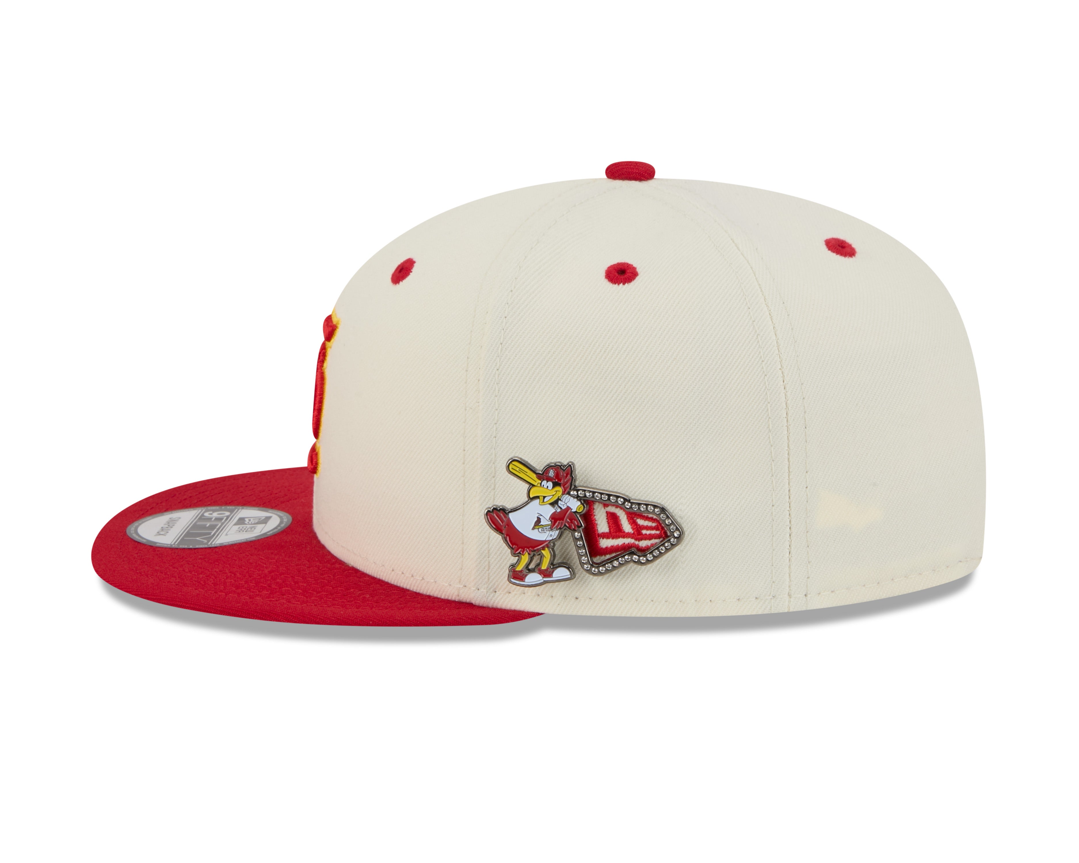 St. Louis Cardinals MLB New Era Men's Cream/Red 9Fifty Mascot Pin Snapback