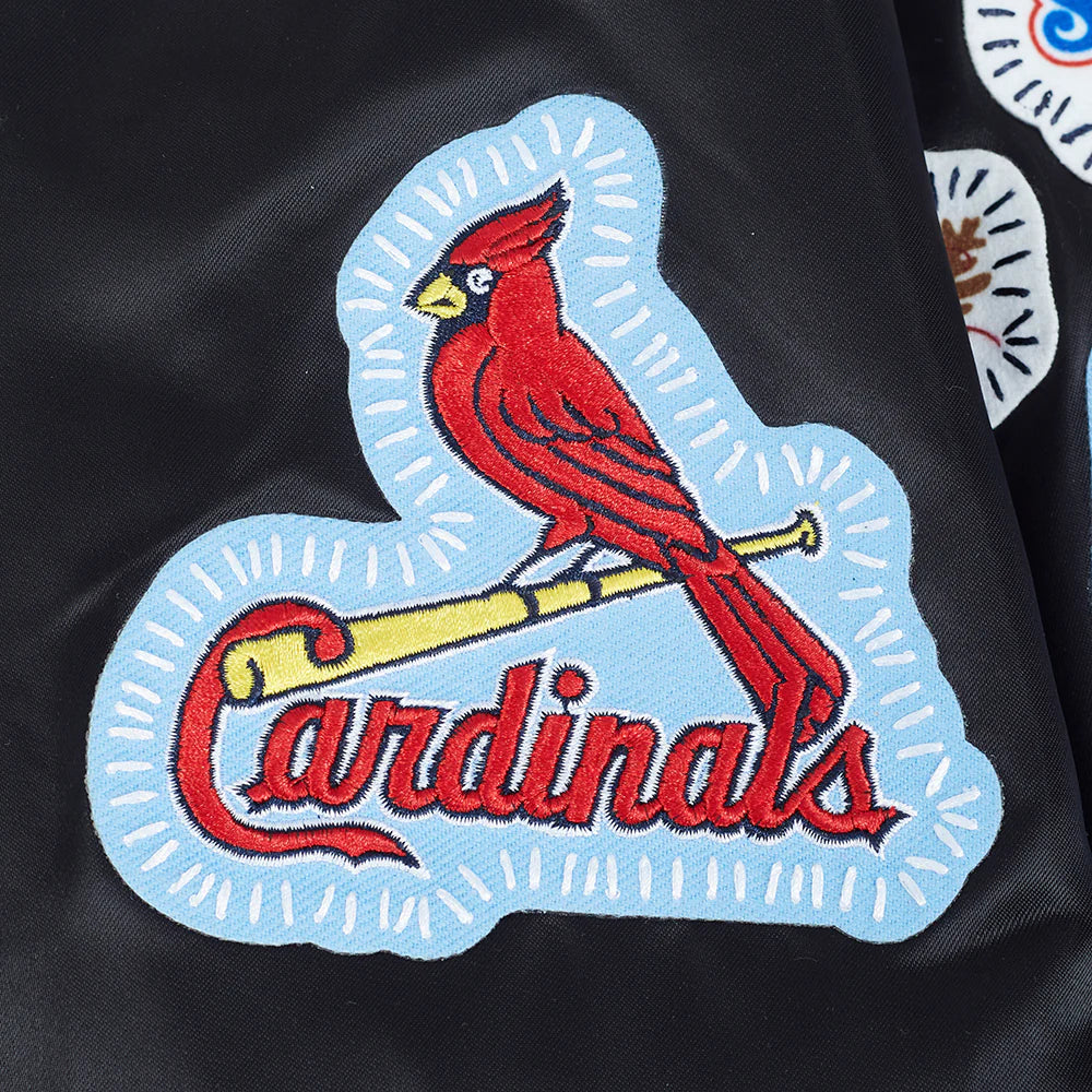 St. Louis Cardinals MLB Pro Standard Men's Black DIY Pick Stitch Rib Satin Jacket