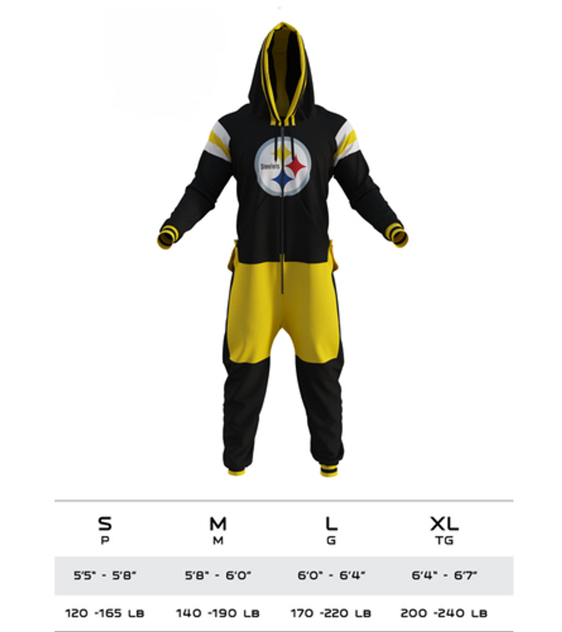 Pittsburgh Steelers NFL Hockey Sockey Men's Black Team Uniform Onesie