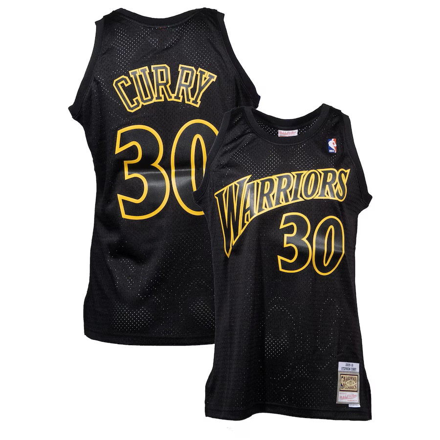 Stephen Curry Golden State Warriors NBA Mitchell & Ness Men's Black Dynamic Hardwood Classics Swingman Jersey