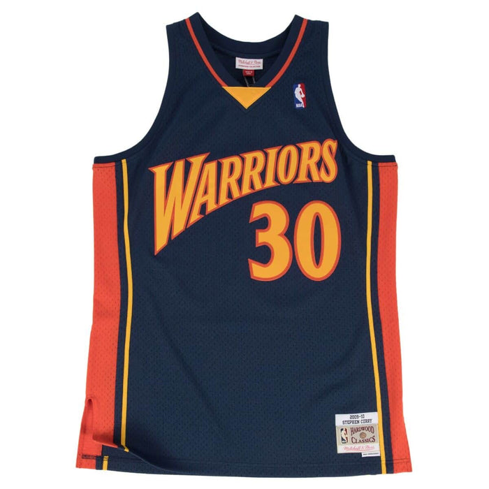 Stephen Curry Golden State Warriors NBA Mitchell & Ness Men's Navy 2009-10 Hardwood Classics Swingman Jersey