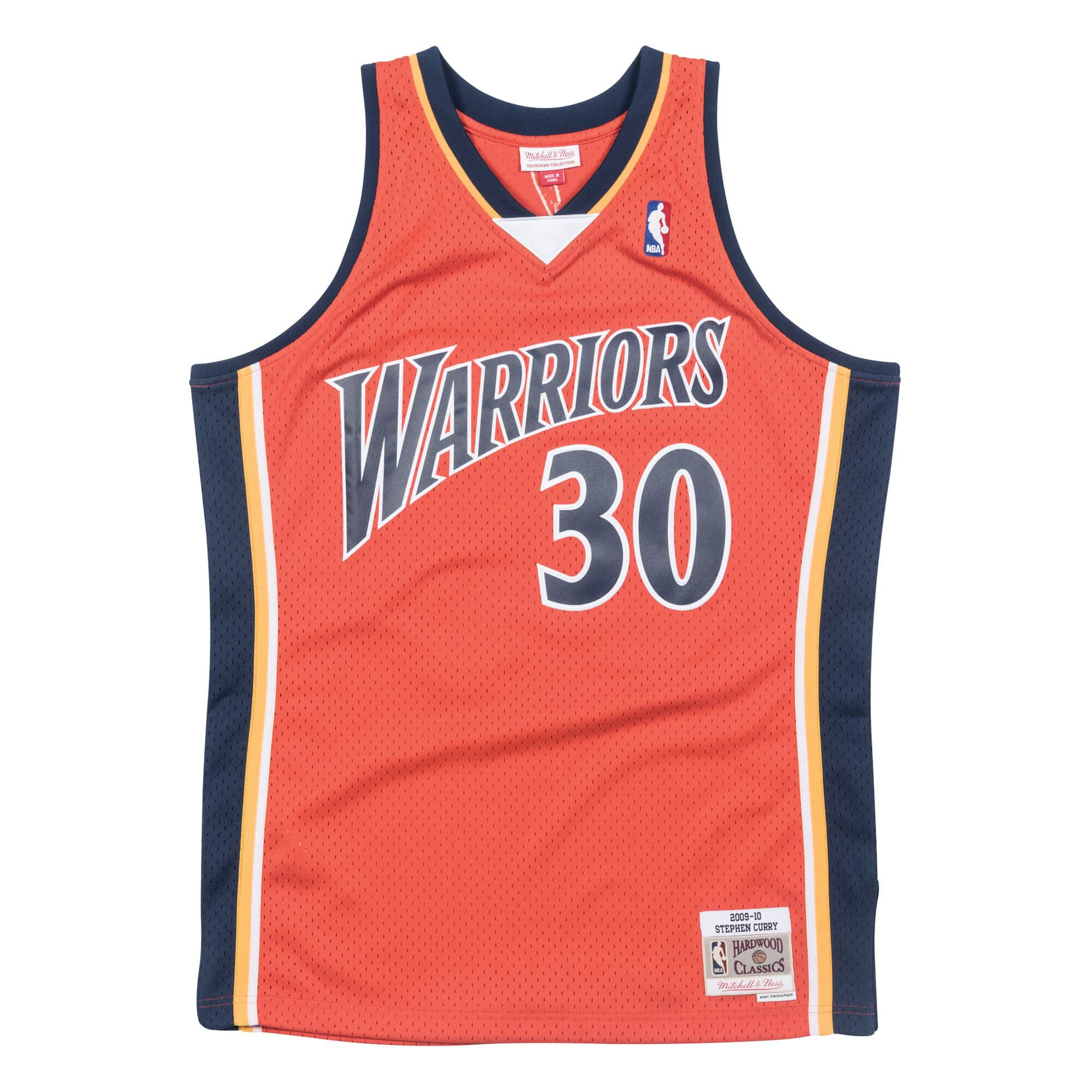 Stephen Curry Golden State Warriors NBA Mitchell & Ness Maillot Swingman Orange 2009-10 Hardwood Classics pour homme