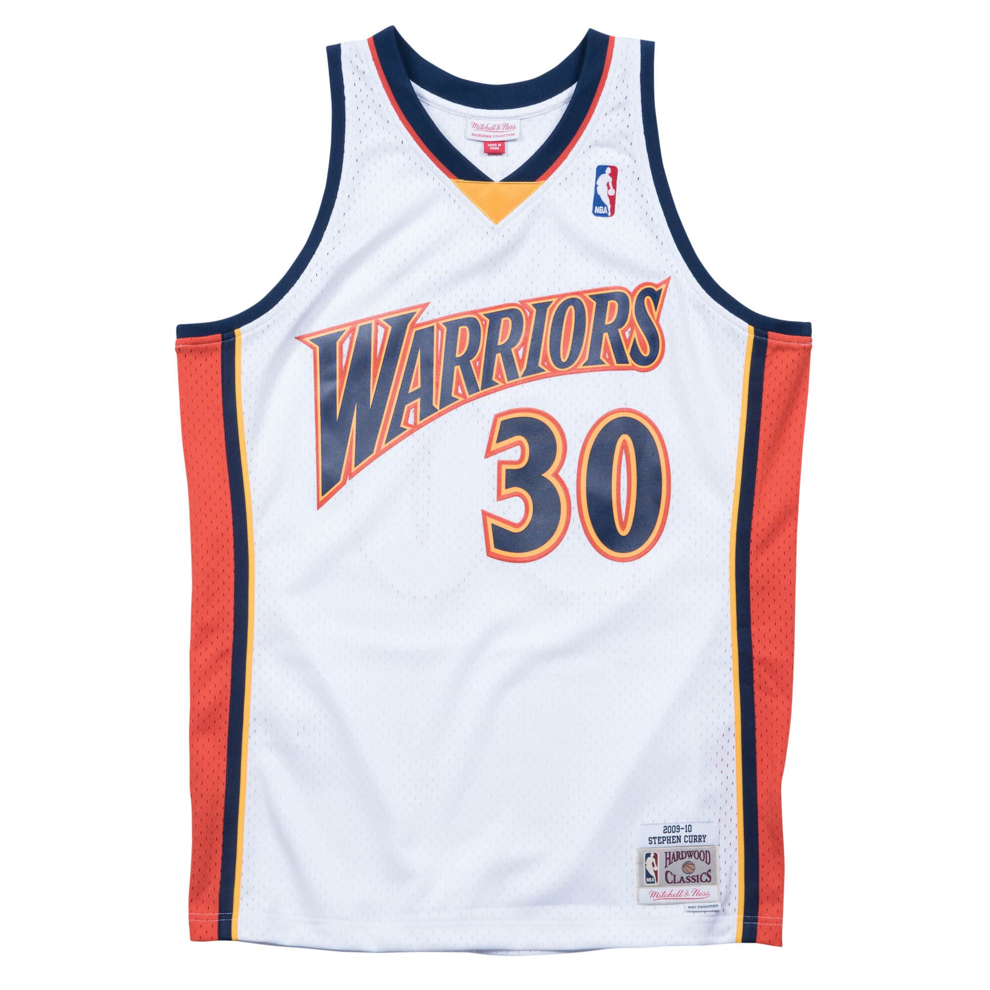 Stephen Curry Golden State Warriors NBA Mitchell & Ness Maillot Swingman blanc 2009-10 Hardwood Classics pour homme