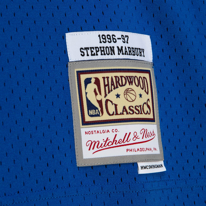 Stephon Marbury Minnesota Timberwolves NBA Mitchell & Ness Men's Royal Blue 1996-97 Hardwood Classics Swingman Jersey