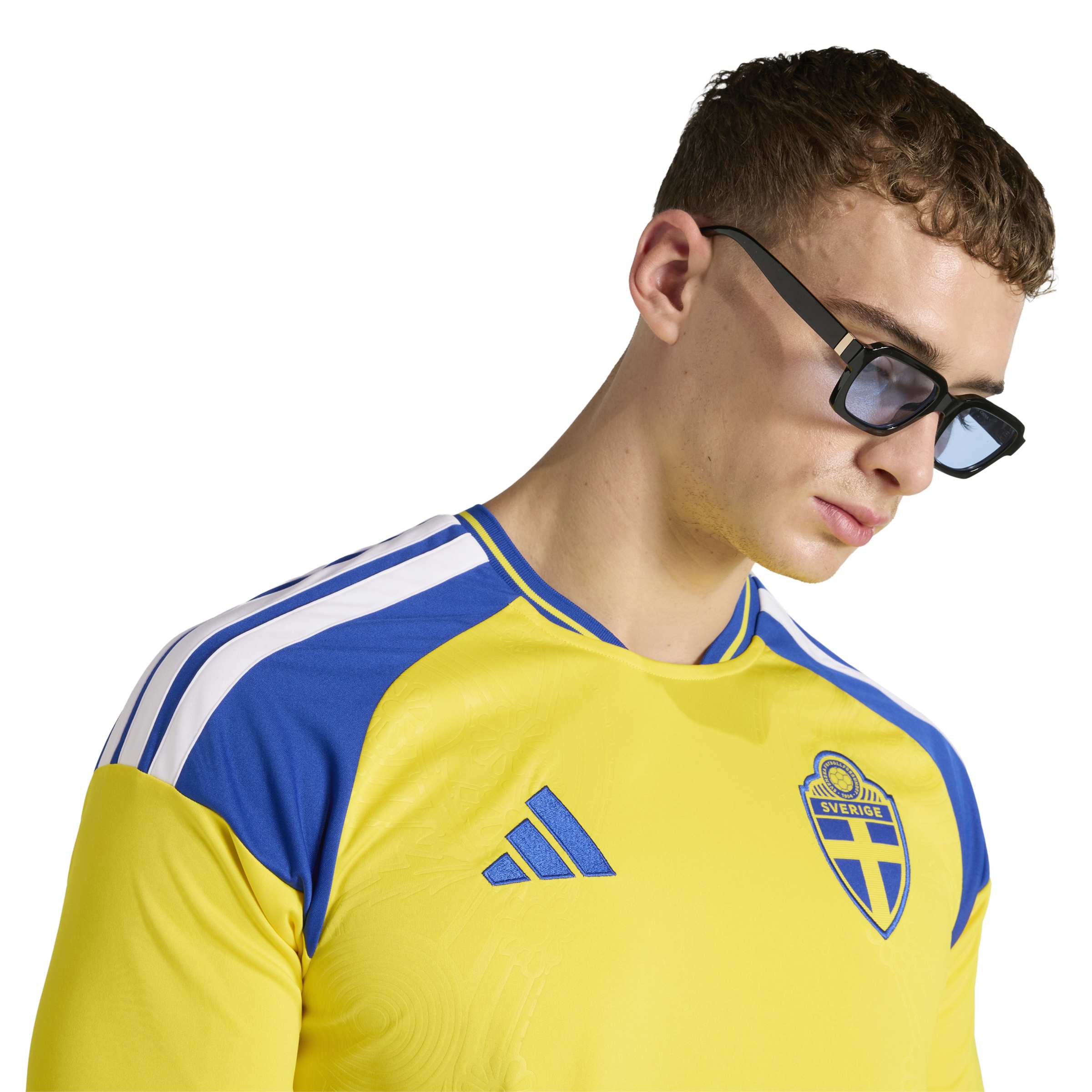 Sweden National Team FIFA Adidas Men's Yellow 2025/26 Replica Home Jersey