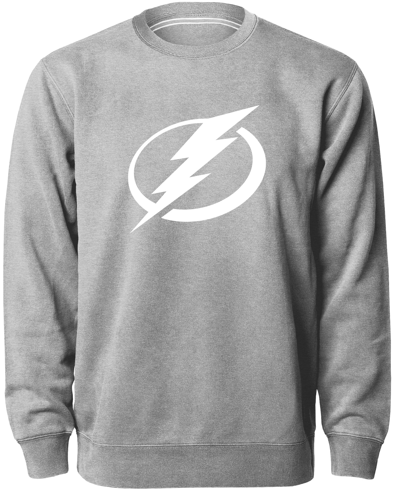 Chandail ras du cou Express avec logo en sergé gris athlétique pour hommes du Lightning de Tampa Bay NHL Bulletin