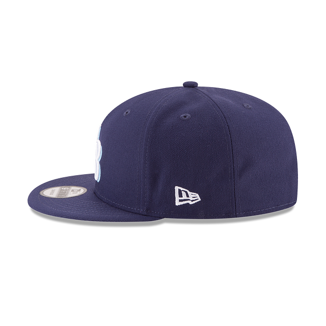 Tampa Bay Rays MLB New Era pour hommes, bleu marine 9Fifty Basic Snapback