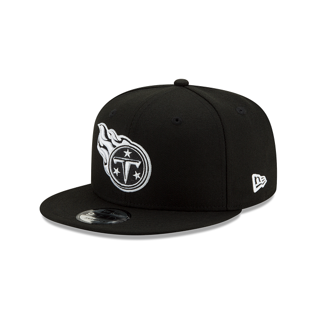 Tennessee Titans NFL New Era pour hommes, noir et blanc, 9Fifty Basic Snapback