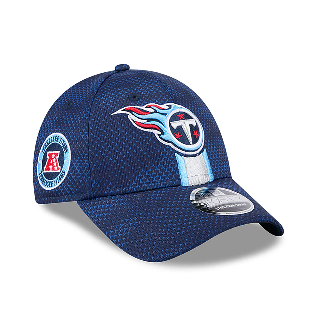 Casquette à pression extensible 9Forty 2024 Sideline pour homme des Tennessee Titans NFL New Era bleue