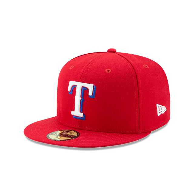 Texas Rangers MLB New Era Casquette ajustée alternative 59Fifty Authentic Collection pour hommes de coloris rouge 