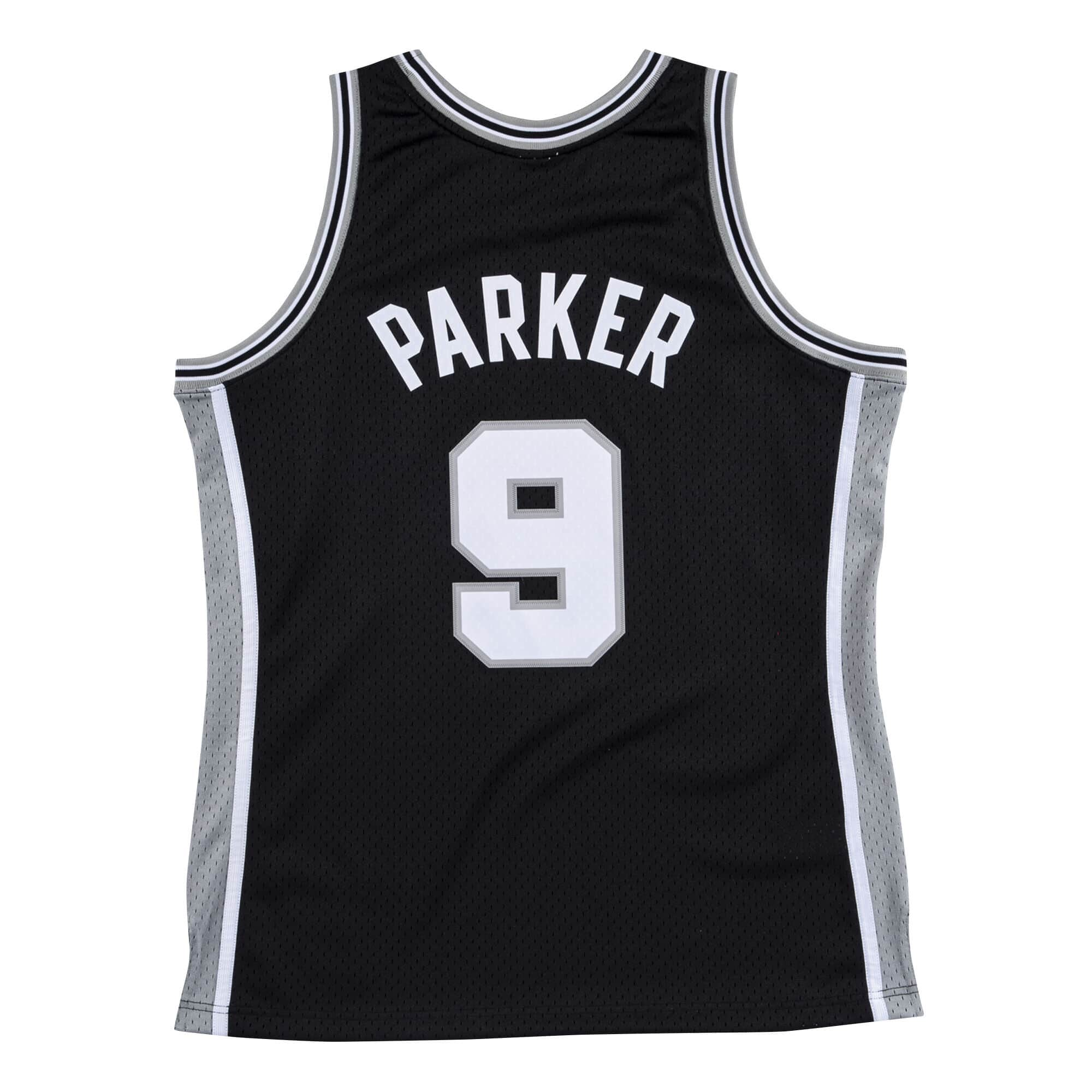 Tony Parker San Antonio Spurs NBA Mitchell & Ness Homme Noir 2001-02 Hardwood Classics Swingman Maillot