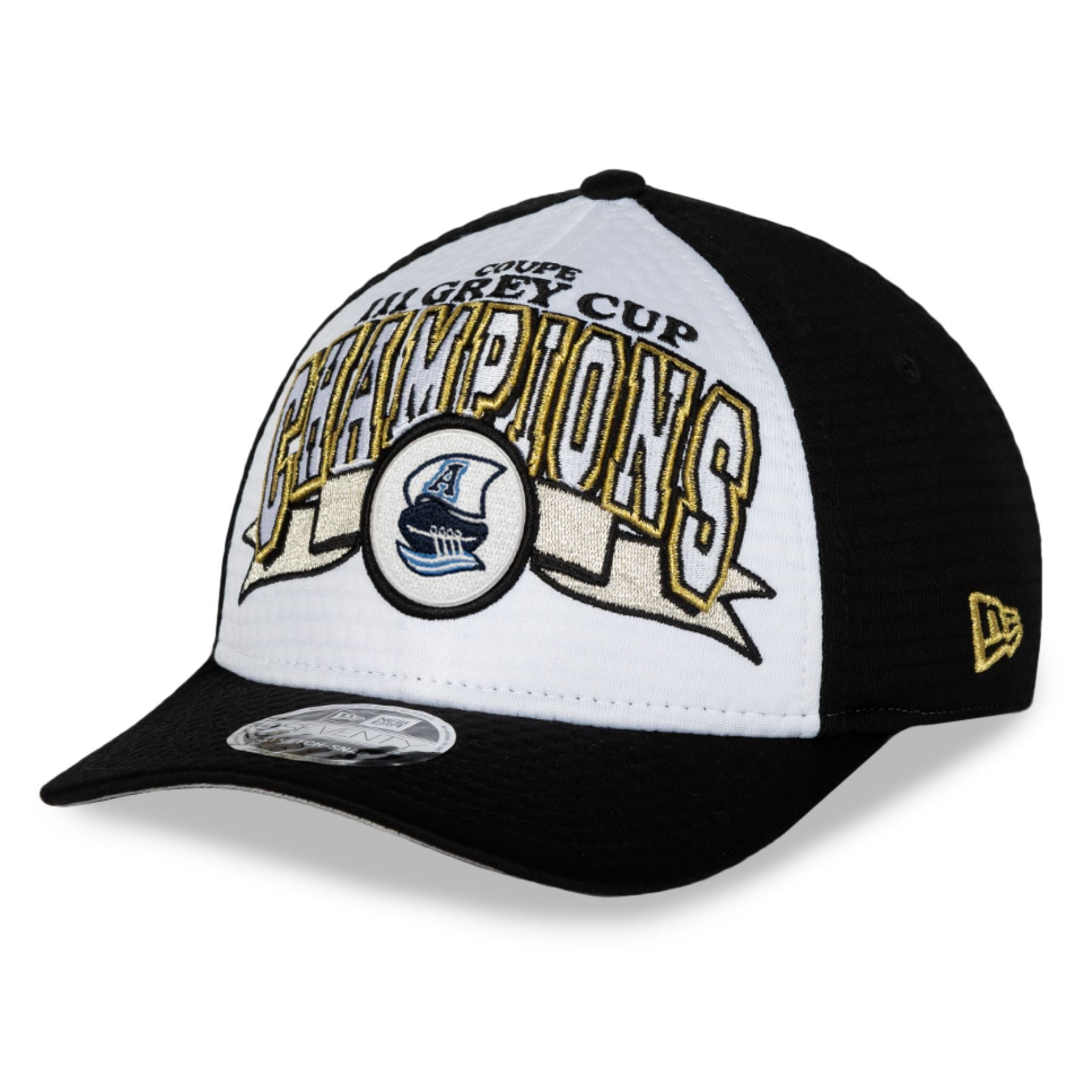 Toronto Argonauts CFL New Era Men's Black White 9Seventy 2024 Grey Cup Champions Locker Room Snapback Hat