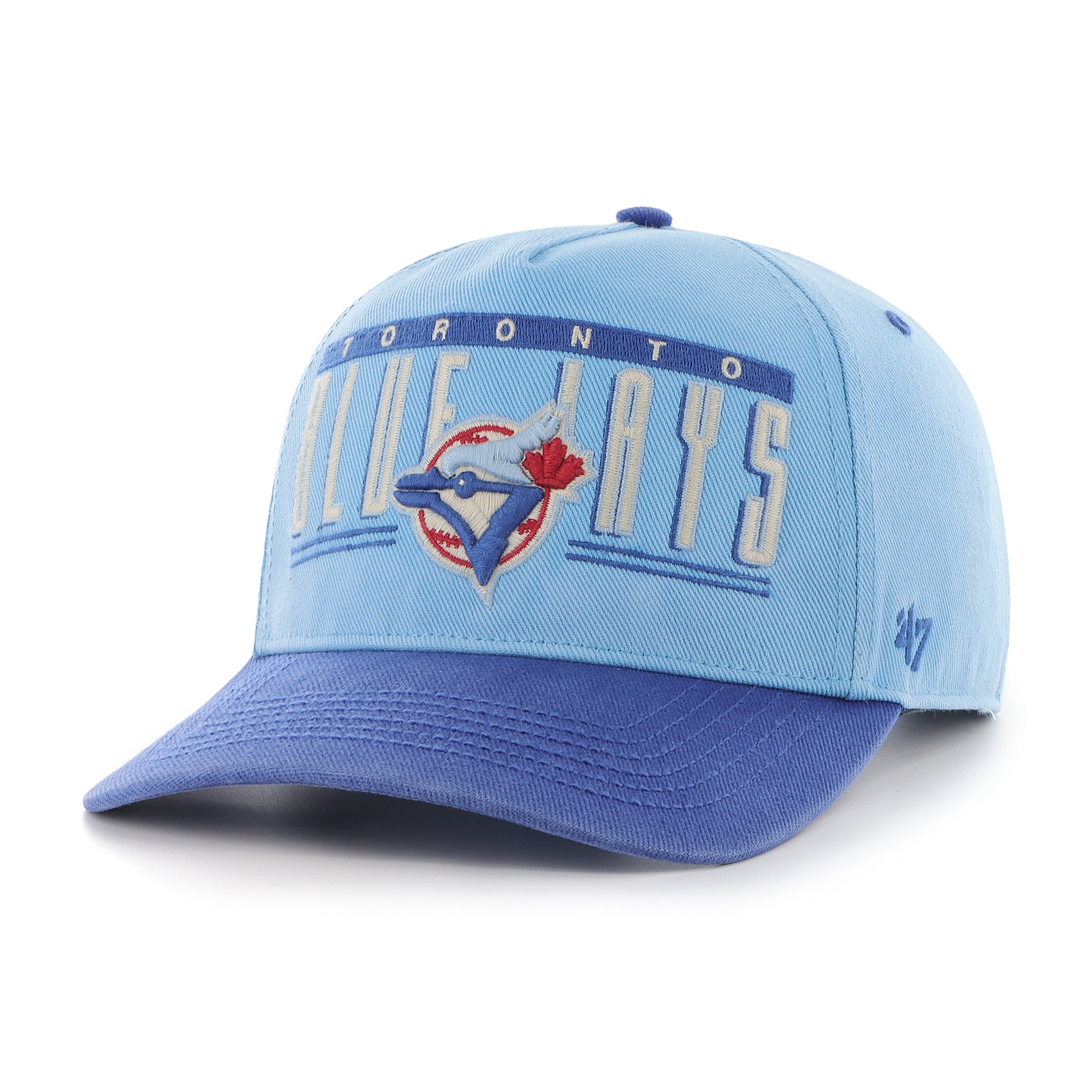 Casquette réglable bleu clair à double tête d'attelage de base pour hommes des Blue Jays de Toronto MLB 47 Brand