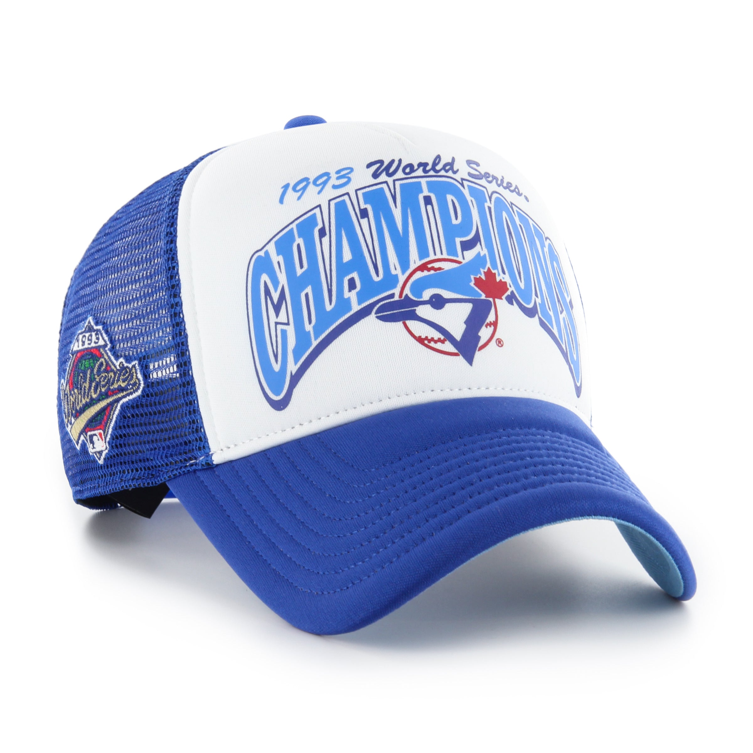 Toronto Blue Jays MLB 47 Brand Casquette de camionneur en mousse hors-jeu Royal 1993 pour hommes