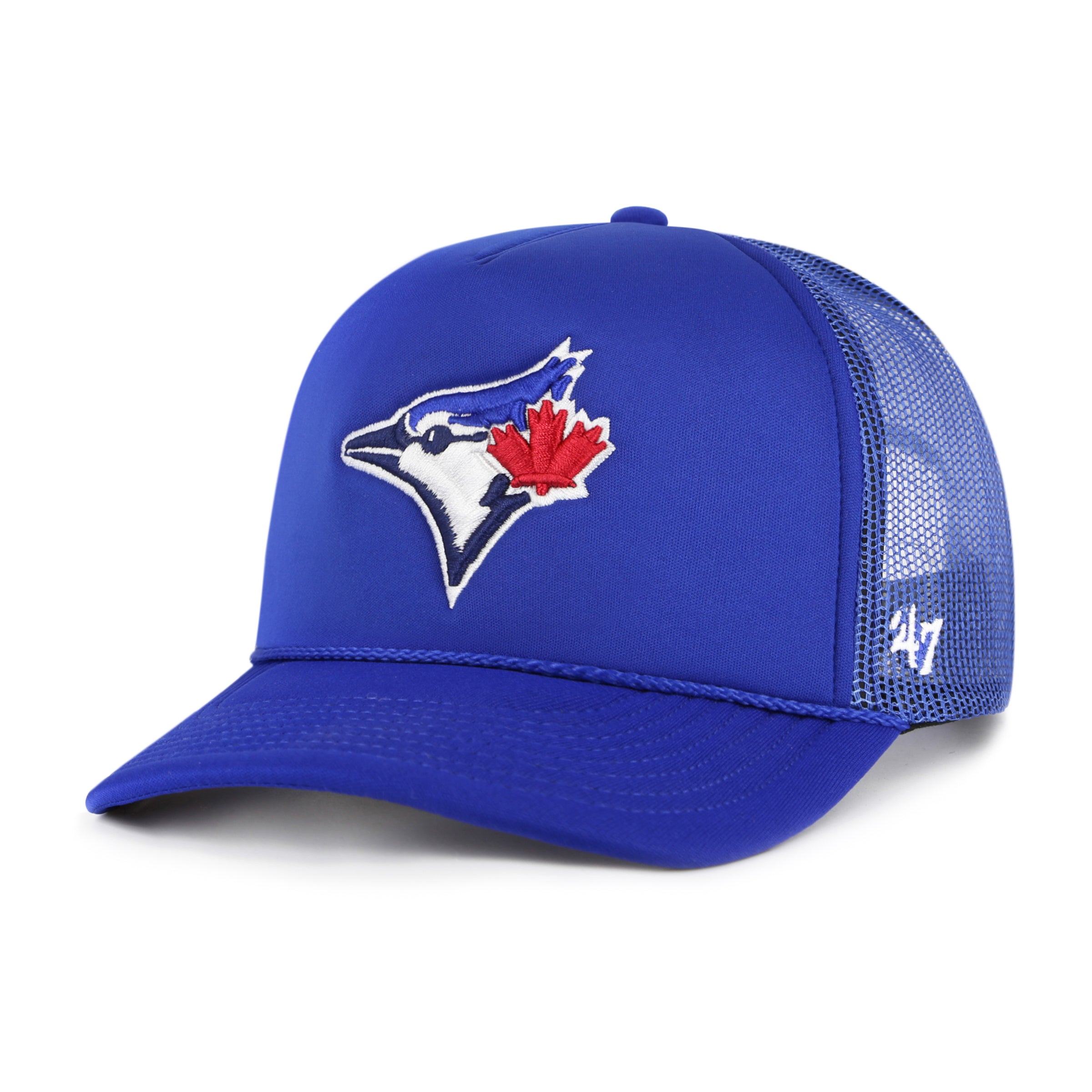 Toronto Blue Jays MLB 47 Brand Snapback de camionneur en mousse bleu royal sur le devant en maille pour hommes