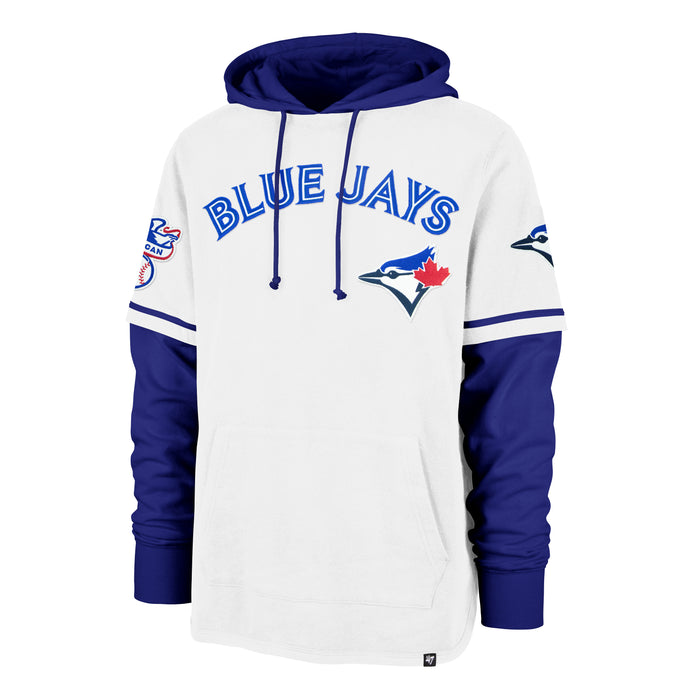 Toronto Blue Jays MLB 47 Brand Men's White Trifecta Shortstop Hoodie