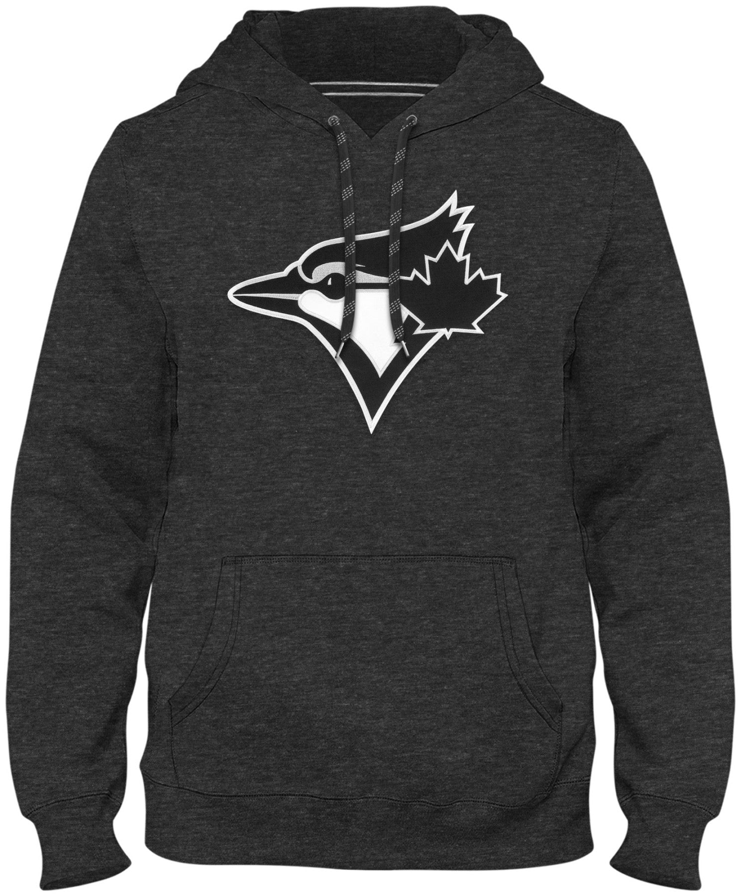 Toronto Blue Jays MLB Bulletin Men's Charcoal Shadow Express Twill Birdhead Logo Hoodie