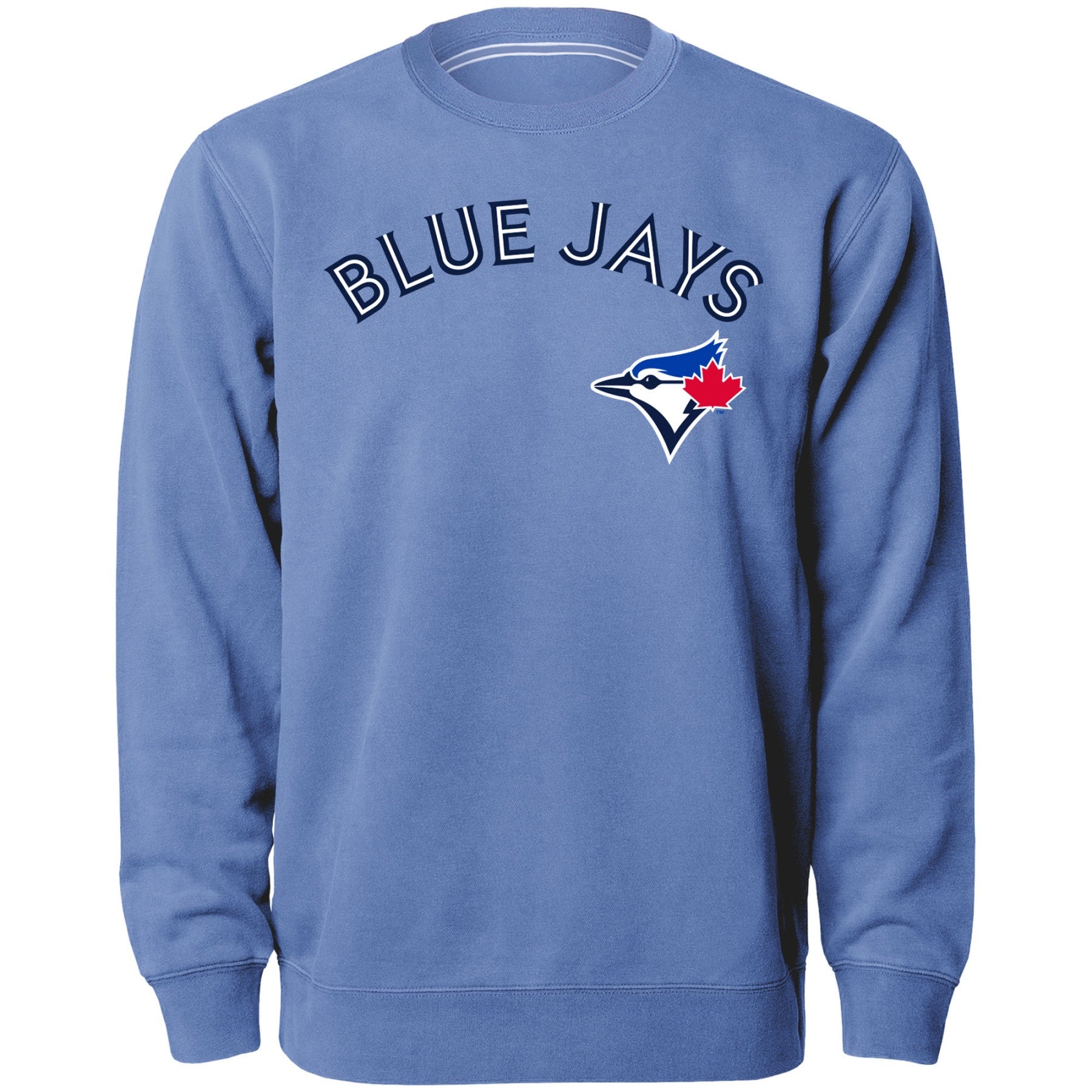 Toronto Blue Jays MLB Bulletin Men's Light Blue Twill Applique Home Field Crew Sweater