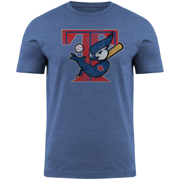 Toronto Blue Jays MLB Bulletin Men's Royal Distressed Cooperstown 2003 Logo T-Shirt
