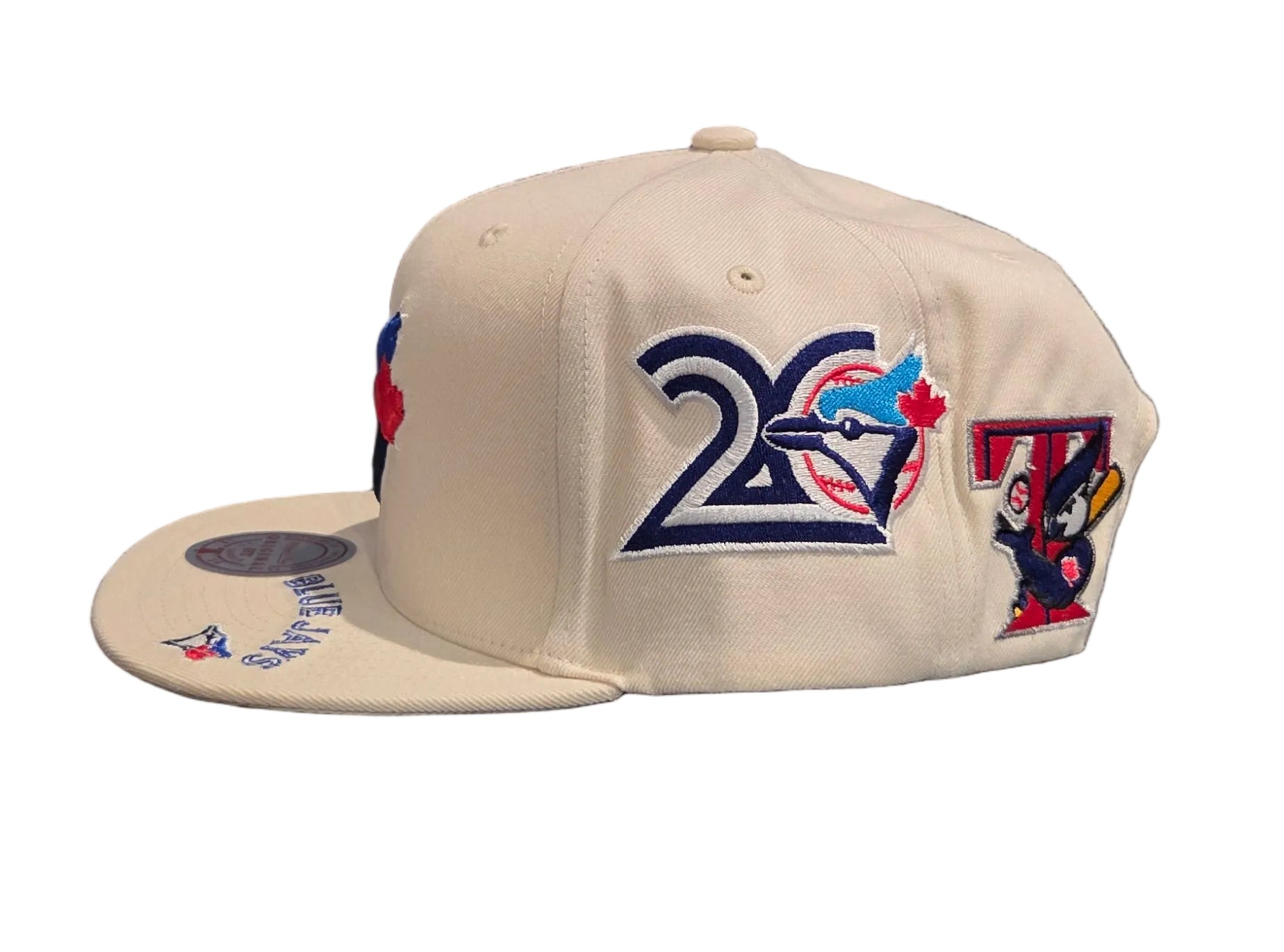 Toronto Blue Jays MLB Mitchell & Ness Men's Cream Historic Snapback Hat