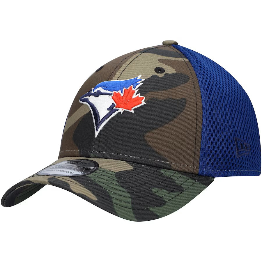 Casquette extensible camouflage bleu royal 39Thirty Neo New Era des Blue Jays de Toronto MLB pour hommes