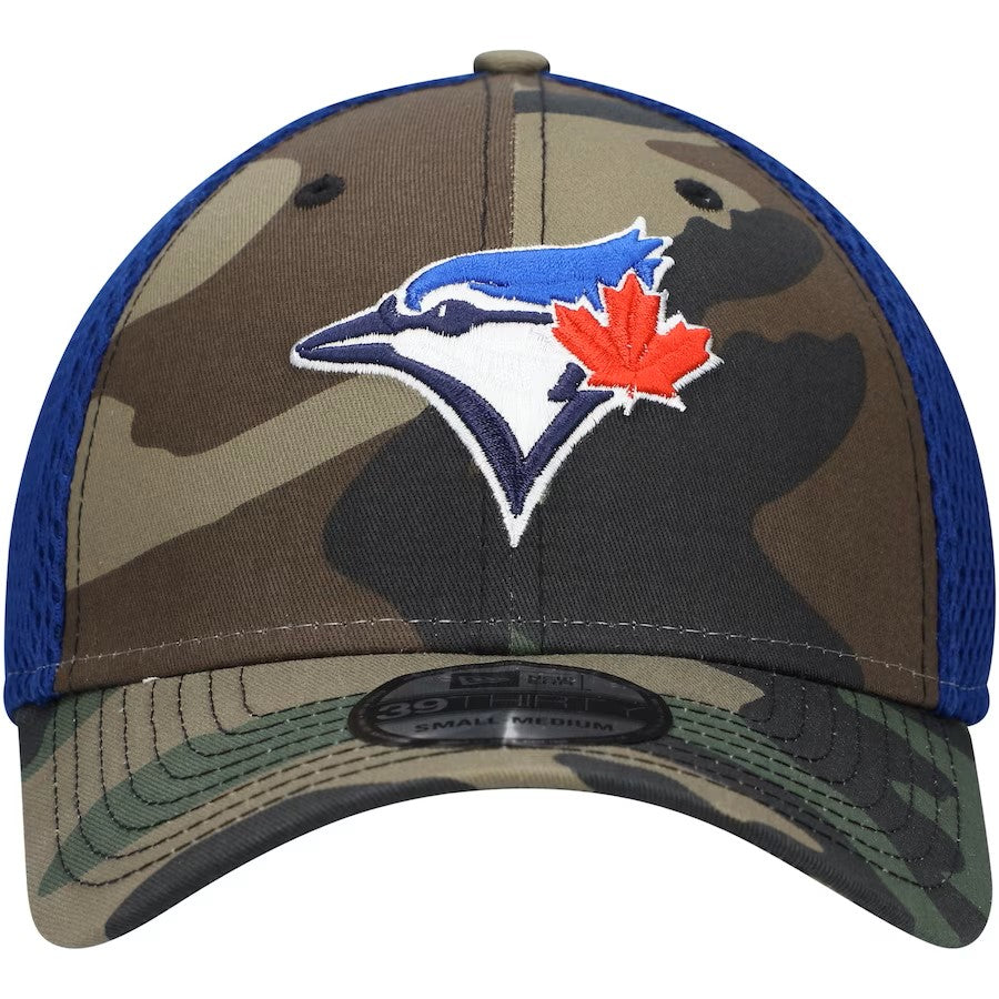 Casquette extensible camouflage bleu royal 39Thirty Neo New Era des Blue Jays de Toronto MLB pour hommes