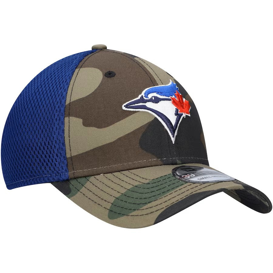 Casquette extensible camouflage bleu royal 39Thirty Neo New Era des Blue Jays de Toronto MLB pour hommes