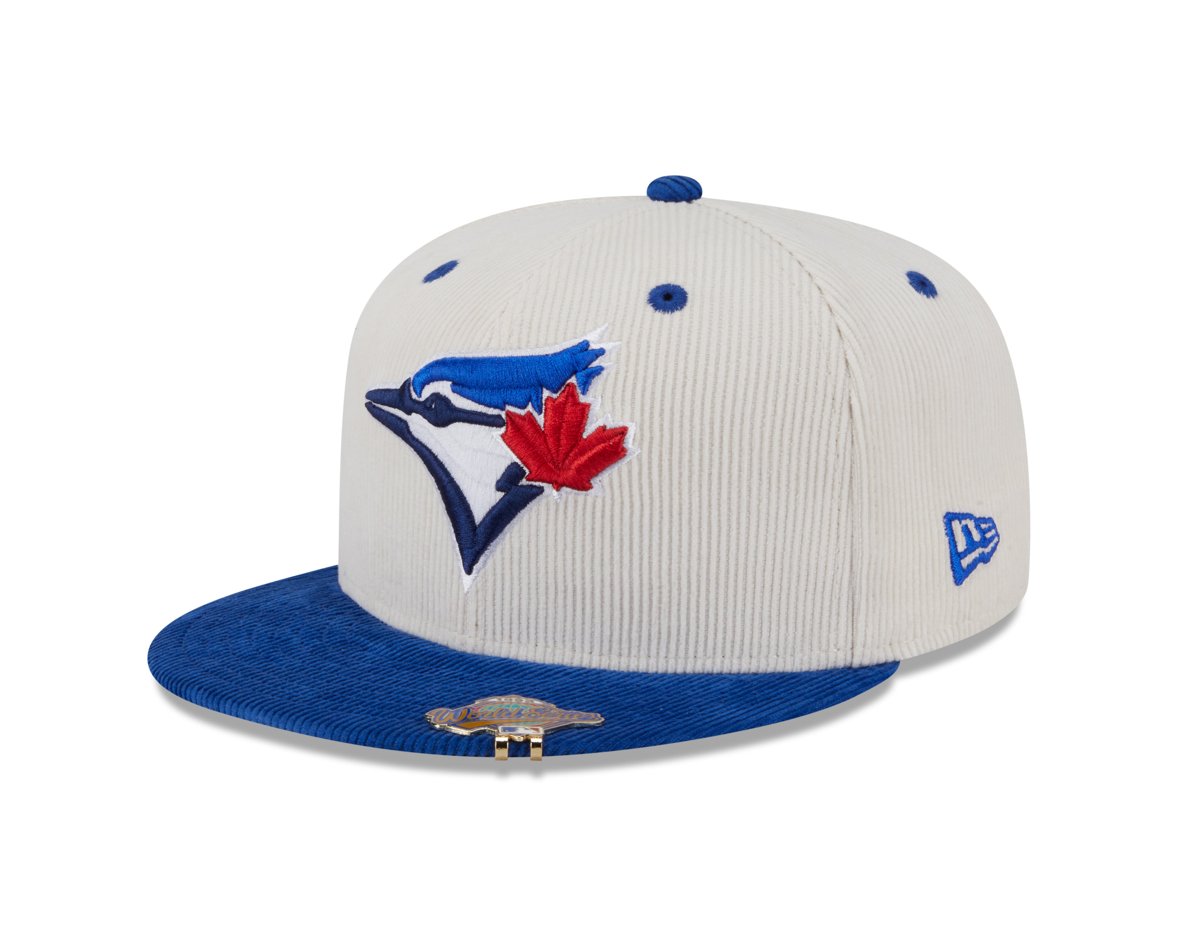 Toronto Blue Jays MLB New Era Men's Cream 59Fifty Two Tone Cord Fitted Hat