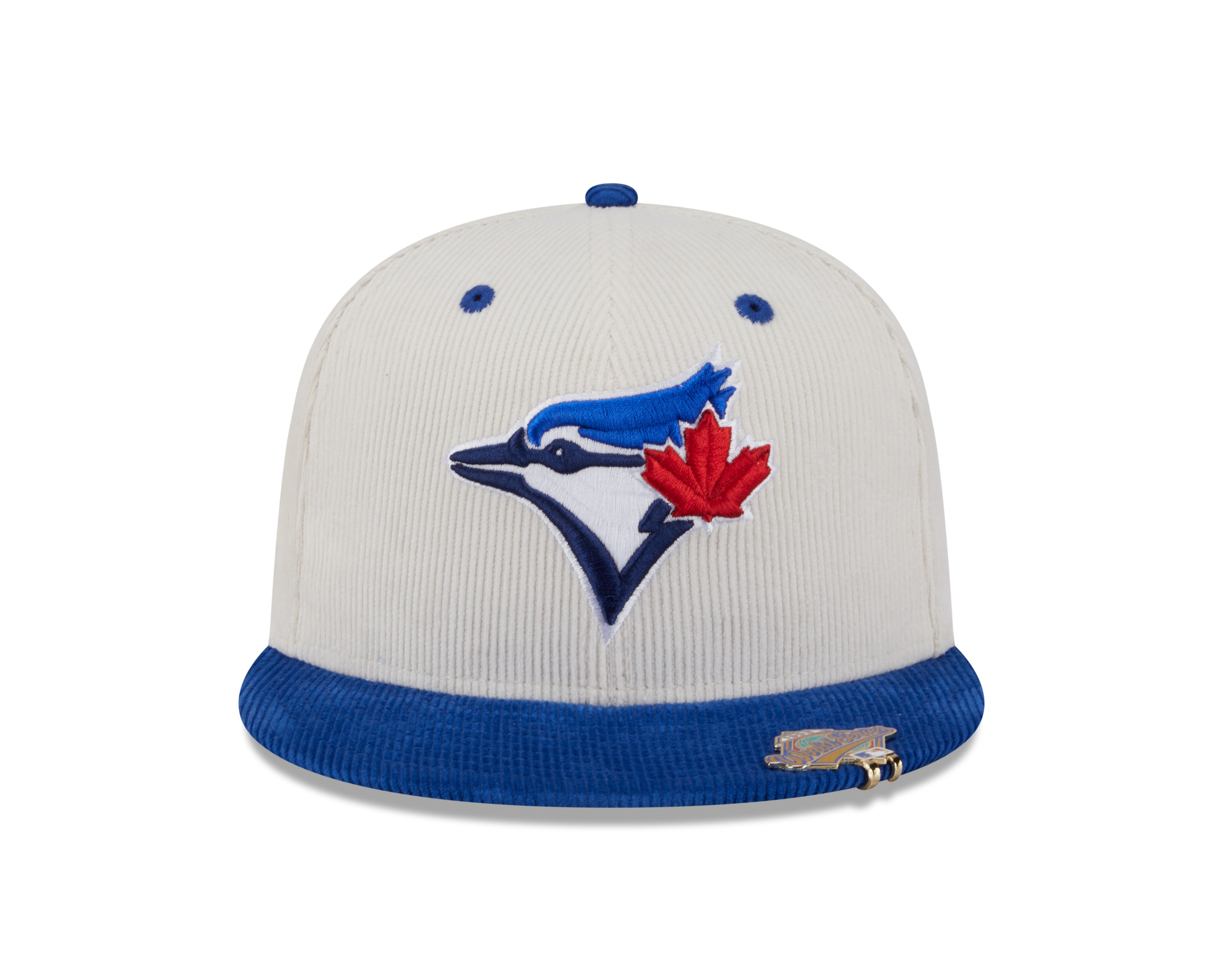 Toronto Blue Jays MLB New Era Men's Cream 59Fifty Two Tone Cord Fitted Hat