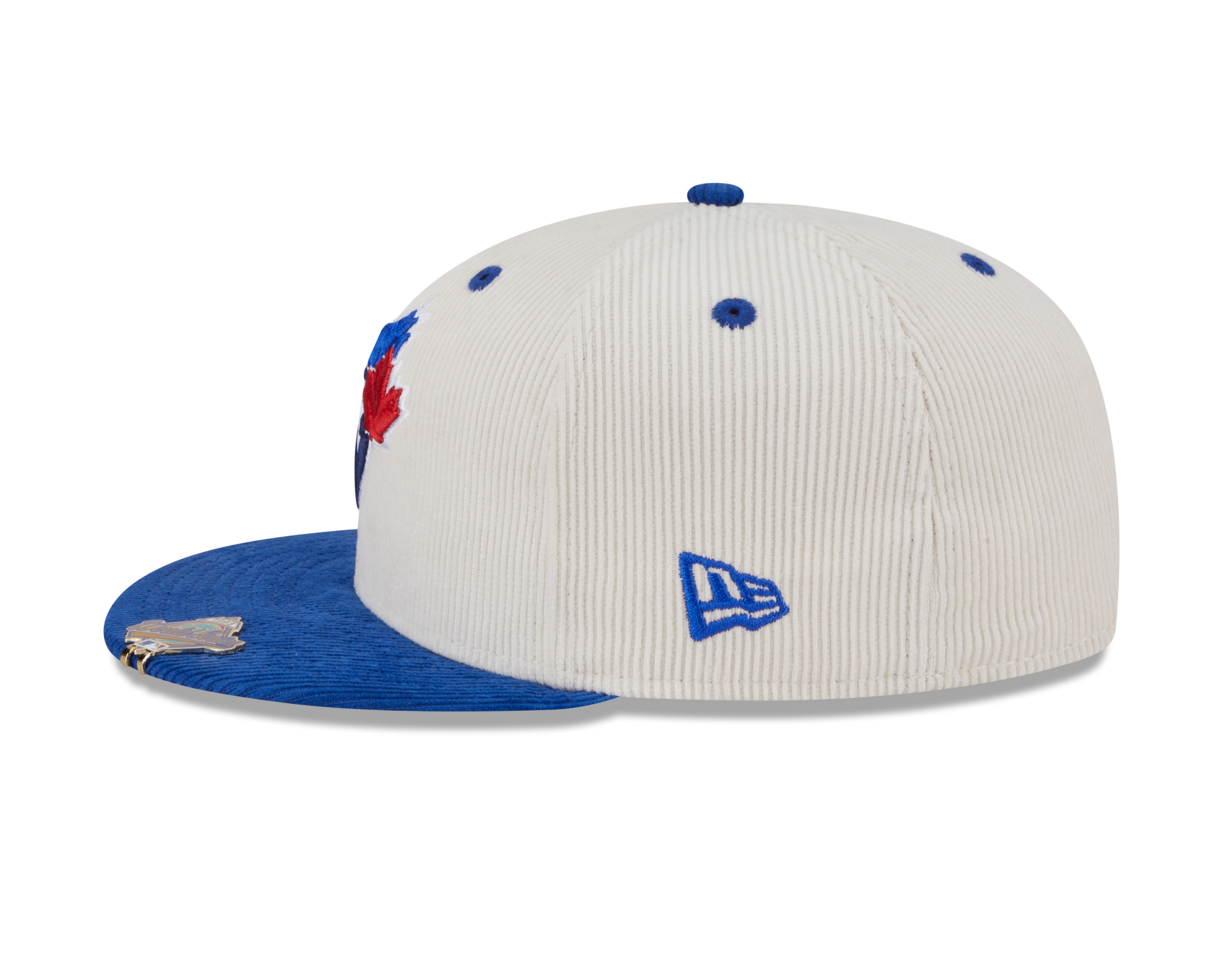 Toronto Blue Jays MLB New Era Men's Cream 59Fifty Two Tone Cord Fitted Hat