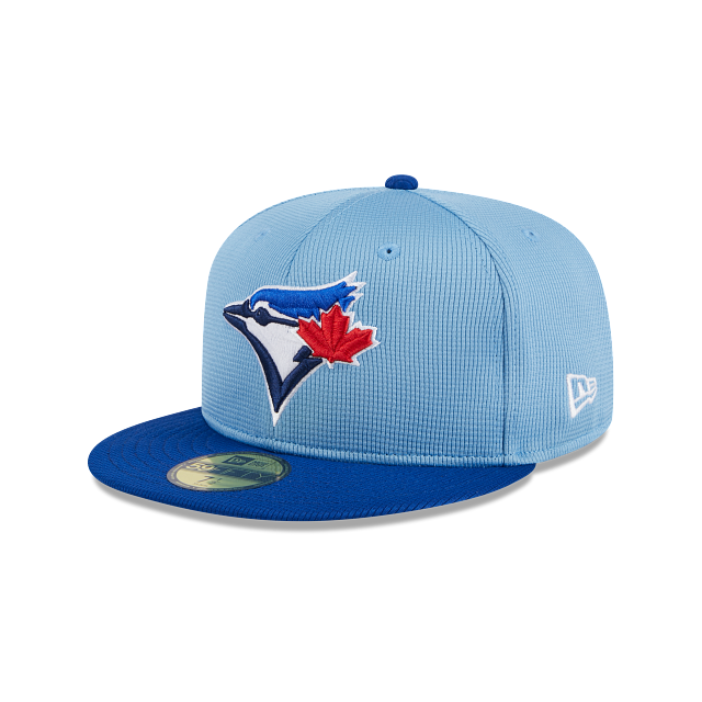 Toronto Blue Jays MLB New Era Men's Light Blue 59Fifty Authentic Collection On Field 2024 BP Fitted Hat