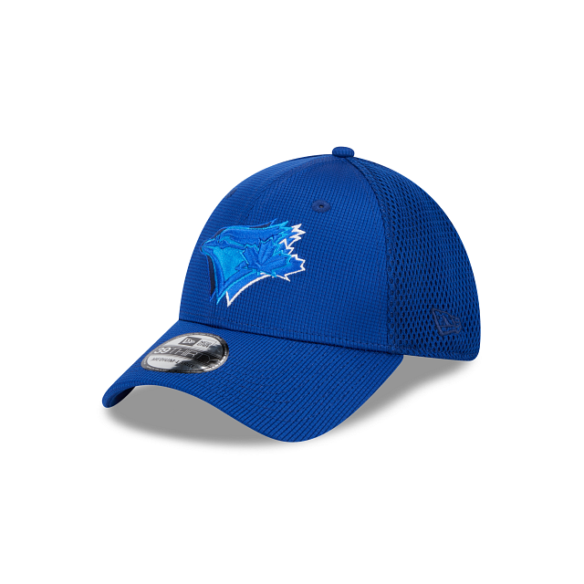 Toronto Blue Jays MLB New Era Men's Royal 39Thirty Overlap Stretch Fit Hat