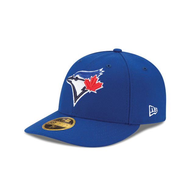 Toronto Blue Jays MLB New Era pour hommes, bleu royal 59Fifty, collection authentique à profil bas, sur casquette de terrain