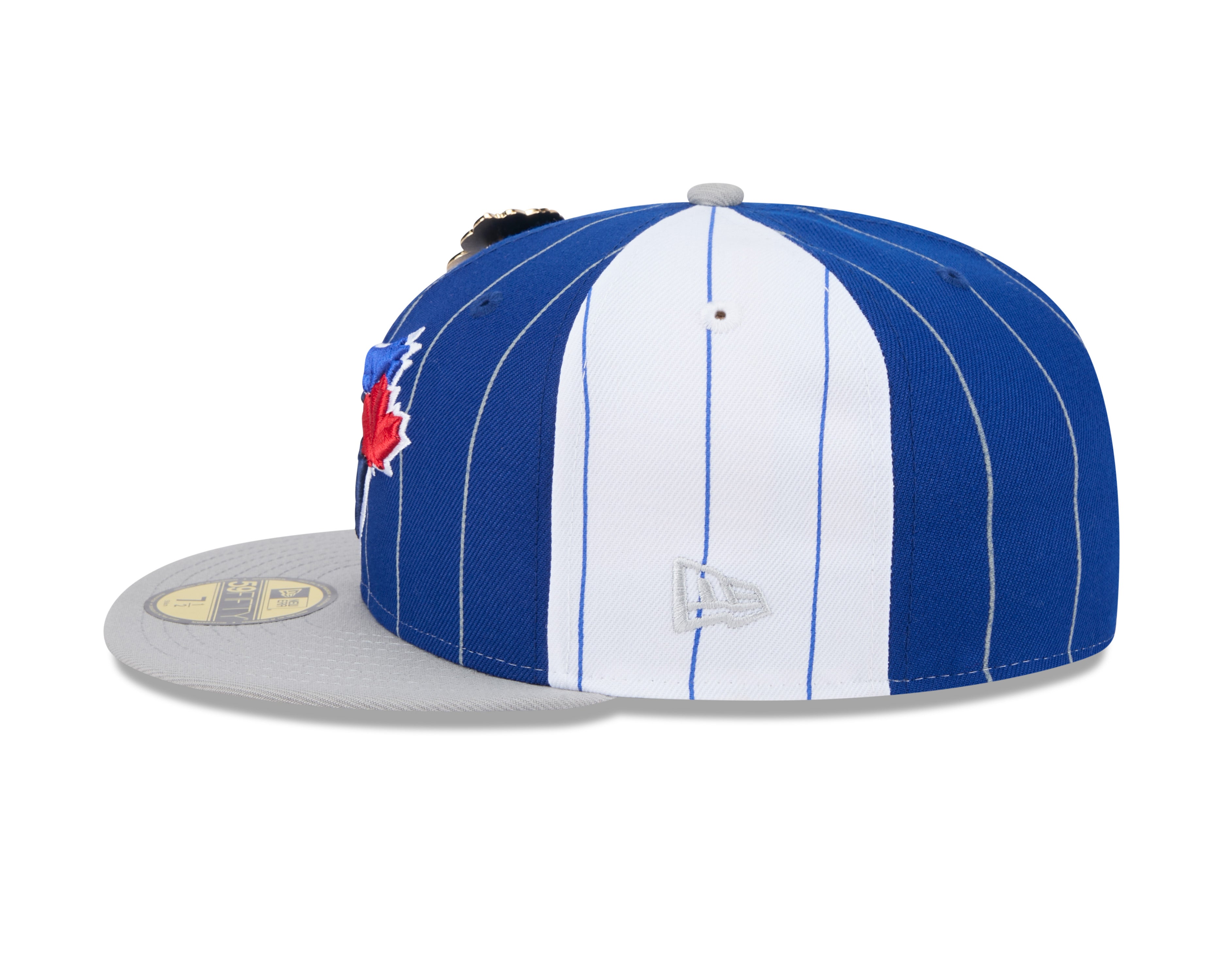 Toronto Blue Jays MLB New Era Men's Royal Blue 59Fifty Two Tone Pinstripe Fitted Hat
